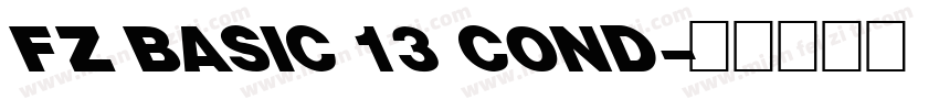 FZ BASIC 13 COND字体转换